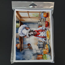 Load image into Gallery viewer, Chinese Crested The Chef Greeting Cards - Blank Note Cards – 8-Pack of Artist-Designed Cards with Envelopes
