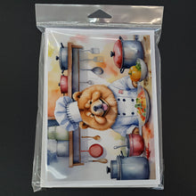 Load image into Gallery viewer, Chow Chow The Chef Greeting Cards - Blank Note Cards – 8-Pack of Artist-Designed Cards with Envelopes