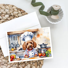 Load image into Gallery viewer, Cockapoo The Chef Greeting Cards - Blank Note Cards – 8-Pack of Artist-Designed Cards with Envelopes
