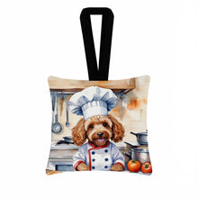 Load image into Gallery viewer, Cockapoo The Chef Hanging Square Fabric Ornament 3.5 × 3.5