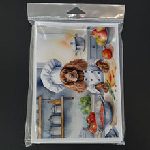 Load image into Gallery viewer, Cocker Spaniel The Chef Greeting Cards - Blank Note Cards – 8-Pack of Artist-Designed Cards with Envelopes