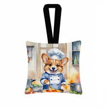 Load image into Gallery viewer, Corgi The Chef Hanging Square Fabric Ornament 3.5 × 3.5