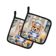 Load image into Gallery viewer, Corgi The Chef Pot Holders - Set of 2 Decorative Kitchen Helpers | Made in the USA