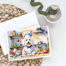 Load image into Gallery viewer, Coton de Tulear The Chef Greeting Cards - Blank Note Cards – 8-Pack of Artist-Designed Cards with Envelopes