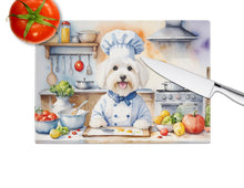 Load image into Gallery viewer, Coton de Tulear The Chef Glass Cutting Boards – Durable, Decorative Kitchen Art