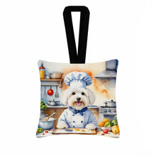 Load image into Gallery viewer, Coton de Tulear The Chef Hanging Square Fabric Ornament 3.5 × 3.5
