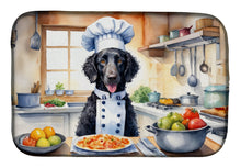 Load image into Gallery viewer, Curly-Coated Retriever The Chef Dish Drying Mat
