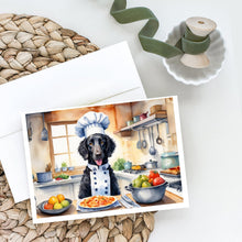 Load image into Gallery viewer, Curly-Coated Retriever The Chef Greeting Cards - Blank Note Cards – 8-Pack of Artist-Designed Cards with Envelopes