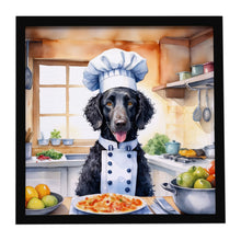 Load image into Gallery viewer, Curly-Coated Retriever The Chef Framed Metal Print