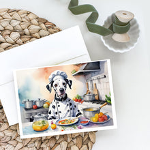 Load image into Gallery viewer, Dalmatian The Chef Greeting Cards - Blank Note Cards – 8-Pack of Artist-Designed Cards with Envelopes