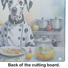 Load image into Gallery viewer, Dalmatian The Chef Glass Cutting Boards – Durable, Decorative Kitchen Art