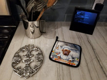 Load image into Gallery viewer, Dogue de Bordeaux The Chef Pot Holders - Set of 2 Decorative Kitchen Helpers | Made in the USA