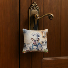 Load image into Gallery viewer, English Bulldog The Chef Hanging Square Fabric Ornament 3.5 × 3.5