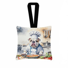 Load image into Gallery viewer, English Bulldog The Chef Hanging Square Fabric Ornament 3.5 × 3.5