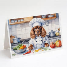 Load image into Gallery viewer, English Cocker Spaniel The Chef Greeting Cards - Blank Note Cards – 8-Pack of Artist-Designed Cards with Envelopes