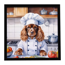 Load image into Gallery viewer, English Cocker Spaniel The Chef Framed Metal Print