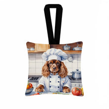Load image into Gallery viewer, English Cocker Spaniel The Chef Hanging Square Fabric Ornament 3.5 × 3.5