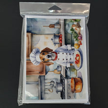 Load image into Gallery viewer, English Foxhound The Chef Greeting Cards - Blank Note Cards – 8-Pack of Artist-Designed Cards with Envelopes