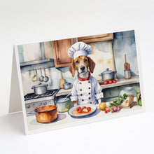 Load image into Gallery viewer, English Foxhound The Chef Greeting Cards - Blank Note Cards – 8-Pack of Artist-Designed Cards with Envelopes