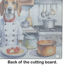 Load image into Gallery viewer, English Foxhound The Chef Glass Cutting Boards – Durable, Decorative Kitchen Art
