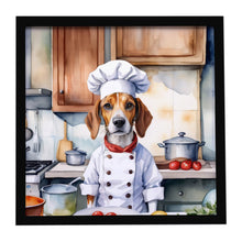Load image into Gallery viewer, English Foxhound The Chef Framed Metal Print