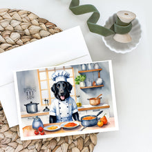 Load image into Gallery viewer, Flat-Coated Retriever The Chef Greeting Cards - Blank Note Cards – 8-Pack of Artist-Designed Cards with Envelopes