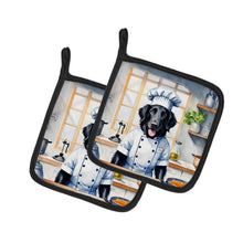Load image into Gallery viewer, Flat-Coated Retriever The Chef Pot Holders - Set of 2 Decorative Kitchen Helpers | Made in the USA