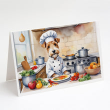 Load image into Gallery viewer, Fox Terrier The Chef Greeting Cards - Blank Note Cards – 8-Pack of Artist-Designed Cards with Envelopes