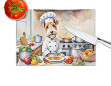 Load image into Gallery viewer, Fox Terrier The Chef Glass Cutting Boards – Durable, Decorative Kitchen Art