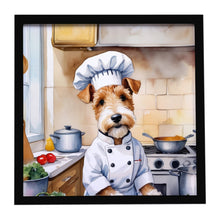 Load image into Gallery viewer, Fox Terrier The Chef Framed Metal Print