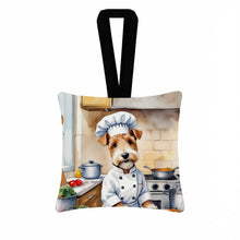 Load image into Gallery viewer, Fox Terrier The Chef Hanging Square Fabric Ornament 3.5 × 3.5