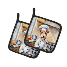 Load image into Gallery viewer, Fox Terrier The Chef Pot Holders - Set of 2 Decorative Kitchen Helpers | Made in the USA