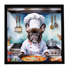 Load image into Gallery viewer, French Bulldog The Chef Framed Metal Print