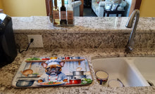 Load image into Gallery viewer, French Bulldog The Chef Dish Drying Mat