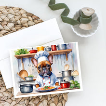 Load image into Gallery viewer, French Bulldog The Chef Greeting Cards - Blank Note Cards – 8-Pack of Artist-Designed Cards with Envelopes