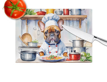 Load image into Gallery viewer, French Bulldog The Chef Glass Cutting Boards – Durable, Decorative Kitchen Art