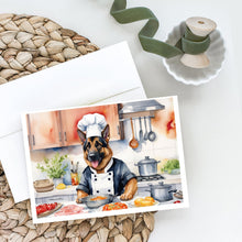 Load image into Gallery viewer, German Shepherd The Chef Greeting Cards - Blank Note Cards – 8-Pack of Artist-Designed Cards with Envelopes