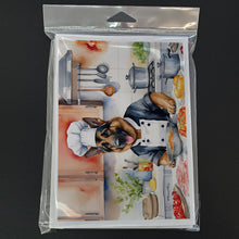 Load image into Gallery viewer, German Shepherd The Chef Greeting Cards - Blank Note Cards – 8-Pack of Artist-Designed Cards with Envelopes