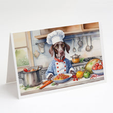 Load image into Gallery viewer, German Shorthaired Pointer The Chef Greeting Cards - Blank Note Cards – 8-Pack of Artist-Designed Cards with Envelopes