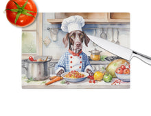 Load image into Gallery viewer, German Shorthaired Pointer The Chef Glass Cutting Boards – Durable, Decorative Kitchen Art