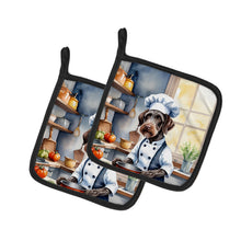 Load image into Gallery viewer, German Wirehaired Pointer The Chef Pot Holders - Set of 2 Decorative Kitchen Helpers | Made in the USA