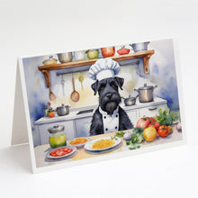 Load image into Gallery viewer, Giant Schnauzer The Chef Greeting Cards - Blank Note Cards – 8-Pack of Artist-Designed Cards with Envelopes