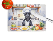 Load image into Gallery viewer, Giant Schnauzer The Chef Glass Cutting Boards – Durable, Decorative Kitchen Art
