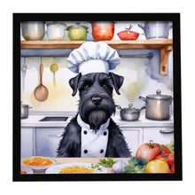 Load image into Gallery viewer, Giant Schnauzer The Chef Framed Metal Print