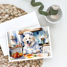 Load image into Gallery viewer, Great Pyrenees The Chef Greeting Cards - Blank Note Cards – 8-Pack of Artist-Designed Cards with Envelopes