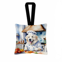 Load image into Gallery viewer, Great Pyrenees The Chef Hanging Square Fabric Ornament 3.5 × 3.5
