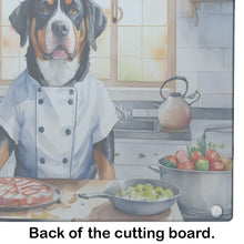 Load image into Gallery viewer, Greater Swiss Mountain Dog The Chef Glass Cutting Boards – Durable, Decorative Kitchen Art