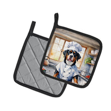 Load image into Gallery viewer, Greater Swiss Mountain Dog The Chef Pot Holders - Set of 2 Decorative Kitchen Helpers | Made in the USA