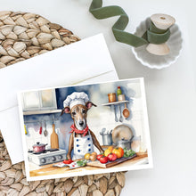 Load image into Gallery viewer, Greyhound The Chef Greeting Cards - Blank Note Cards – 8-Pack of Artist-Designed Cards with Envelopes