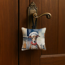 Load image into Gallery viewer, Greyhound The Chef Hanging Square Fabric Ornament 3.5 × 3.5